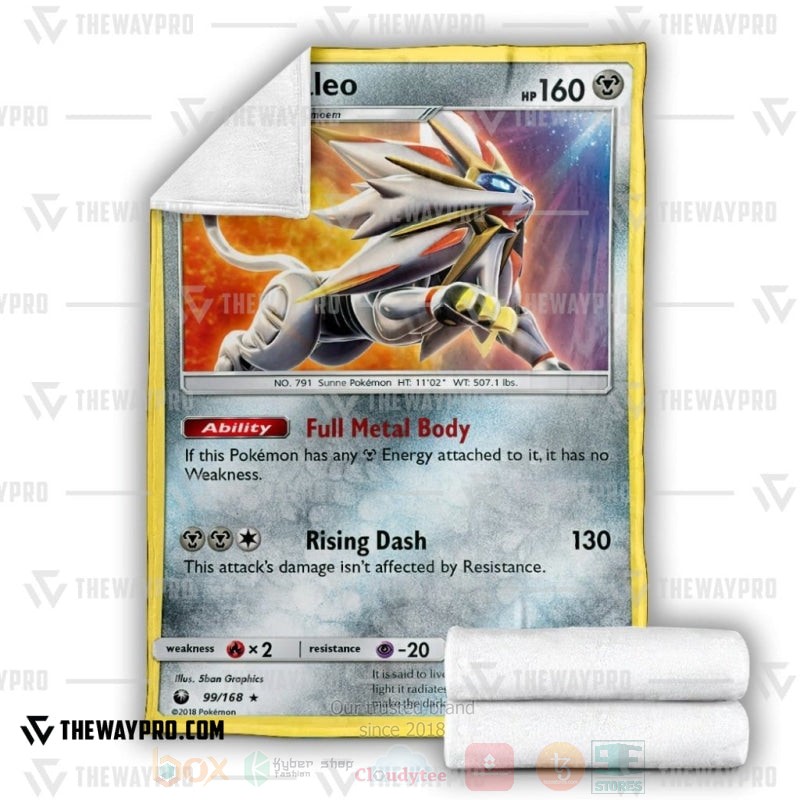 TOP Pokemon Anime Solgaleo Celestial Storm Soft Blanket 3 TOP Pokemon Anime Solgaleo Celestial Storm Soft Blanket - Image 3