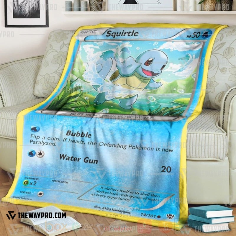 TOP Pokemon Anime Squirtle Soft Blanket 13