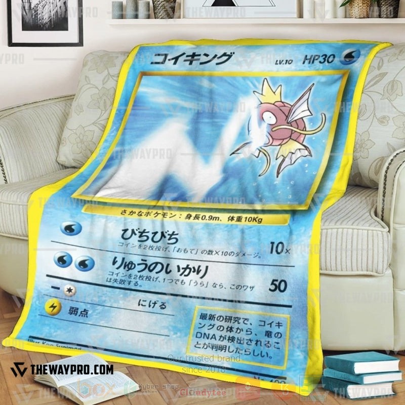 TOP Pokemon Anime Tamamushi University Magikarp Soft Blanket 7