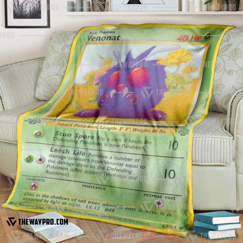 TOP Pokemon Anime Venonat Soft Blanket 7