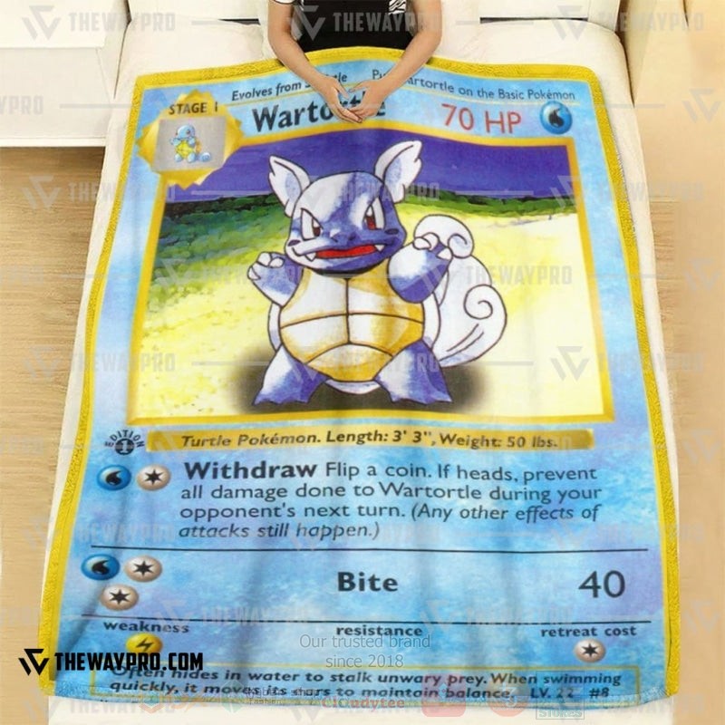 TOP Pokemon Anime Wartortle 1st Edition Soft Blanket 2 TOP Pokemon Anime Wartortle 1st Edition Soft Blanket - Image 2