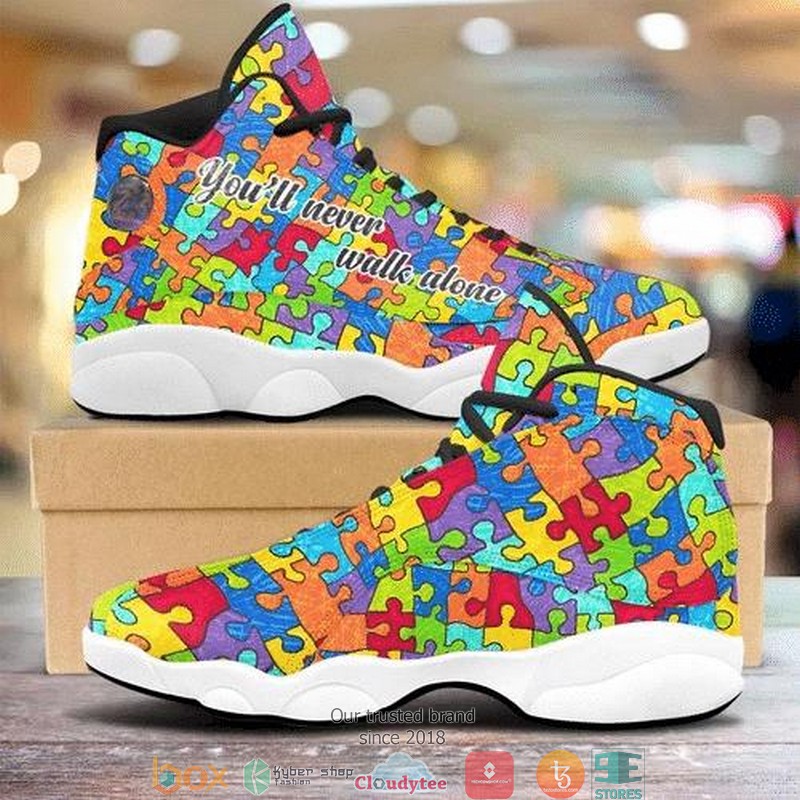 BEST Autism Youll Never Walk Alone Air Jordan 13 Sneaker 2
