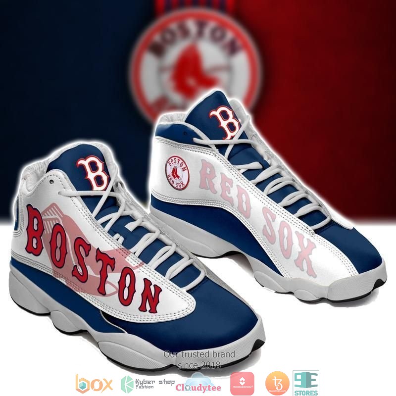 BEST Boston Red Sox football MLB big logo Air Jordan 13 Sneaker 2