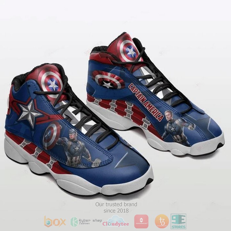 HOT Captain America Marvel Air Jordan 13 sneakers 2