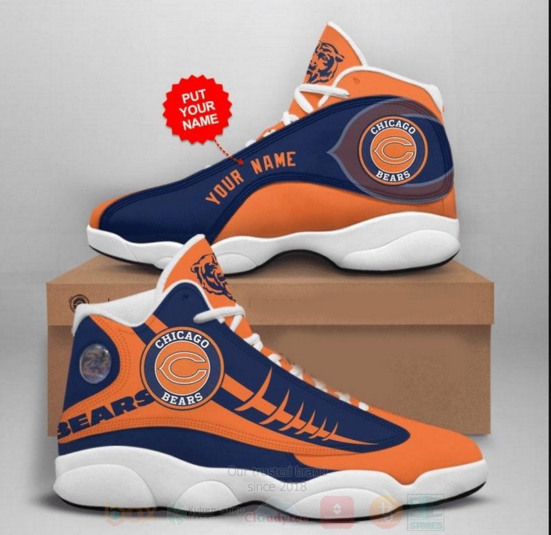 TOP Chicago Bears NFL Football Team Custom Name Jordan 13 Retro