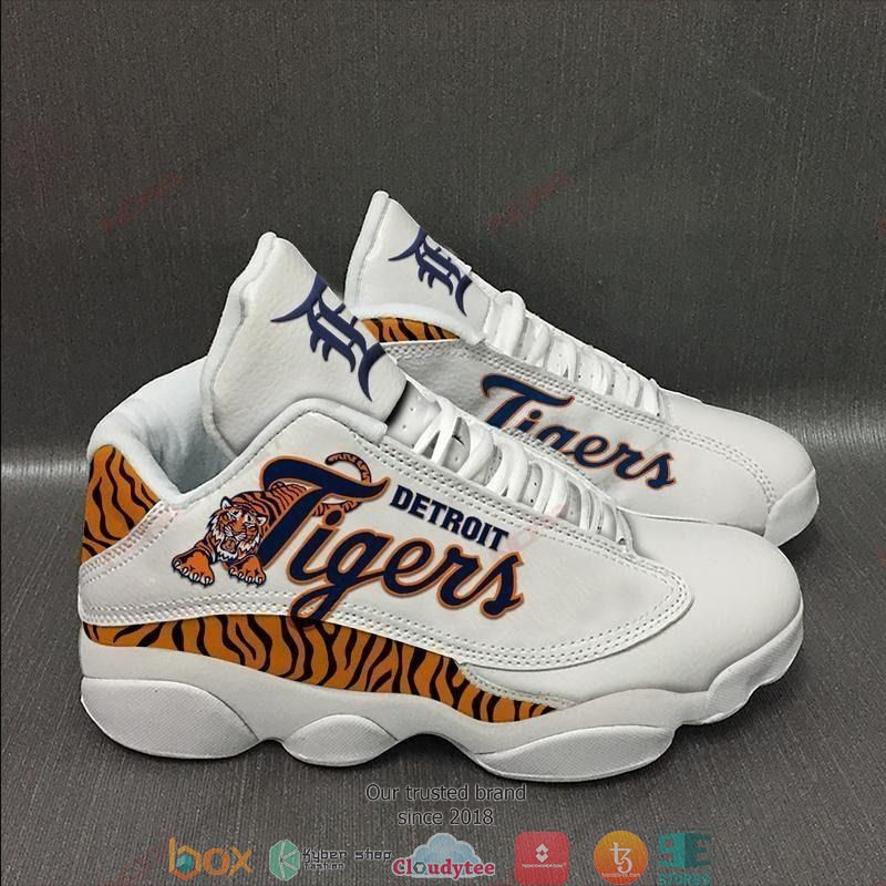 BEST Detroit Tigers MLB big logo Air Jordan 13 Sneaker 3
