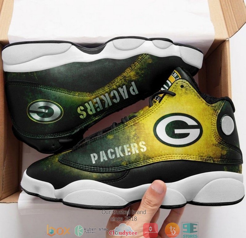 BEST Green Bay Packer NFL big logo Football Team 3 Air Jordan 13 Sneaker 3