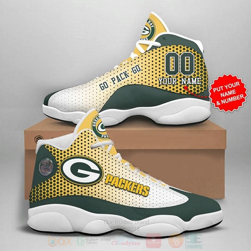 TOP Green Bay Packers NFL Personalized Jordan 13 Retro