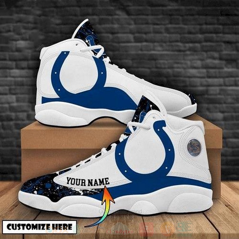 TOP Indianapolis Colts Football Team NFL Custom Name Jordan 13 Retro