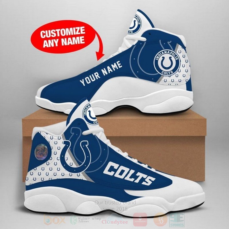 TOP Indianapolis Colts NFL Custom Name Jordan 13 Retro