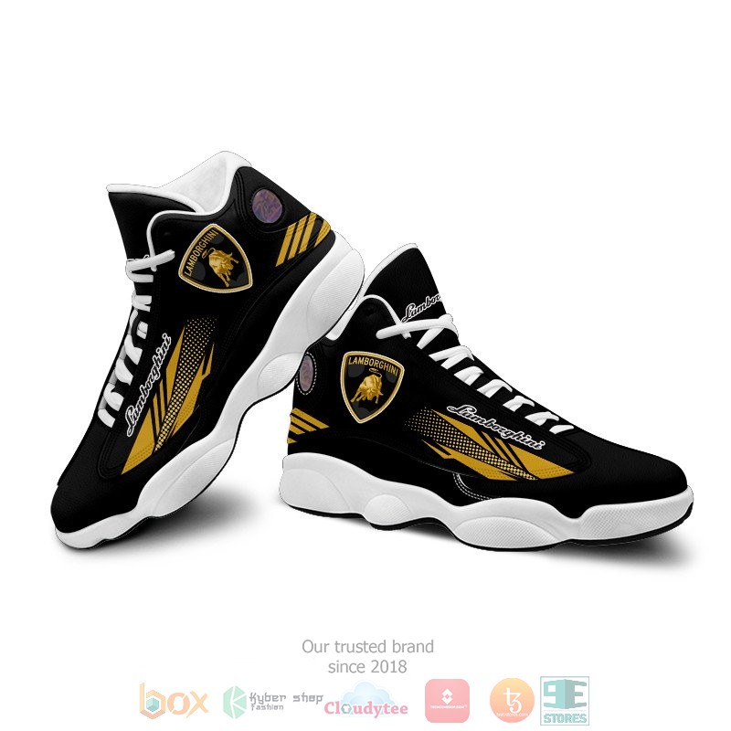 HOT Lamborghini black Air Jordan 13 sneakers 12