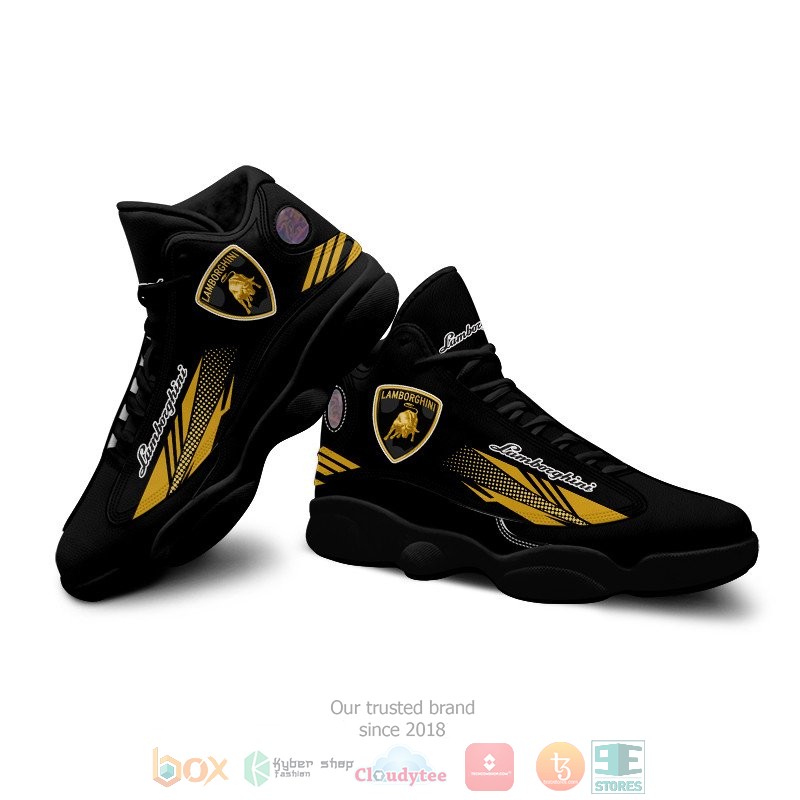 HOT Lamborghini black Air Jordan 13 sneakers 16