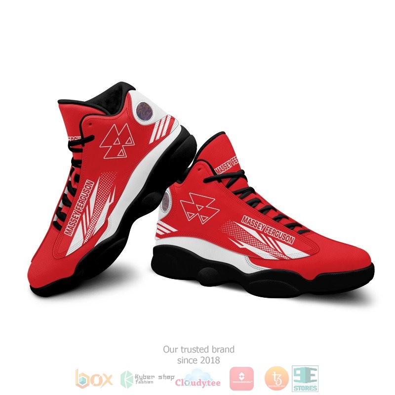 HOT Massey Ferguson red Air Jordan 13 sneakers 16
