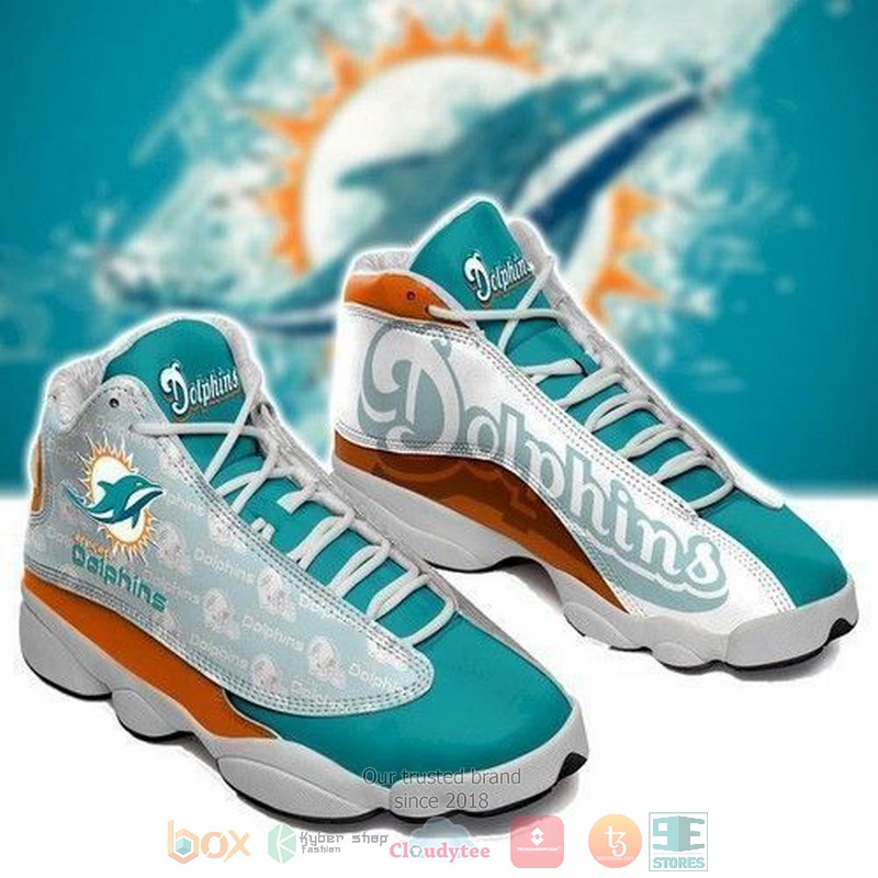 HOT Miami Dolphins NFL football teams logo Air Jordan 13 sneakers 3
