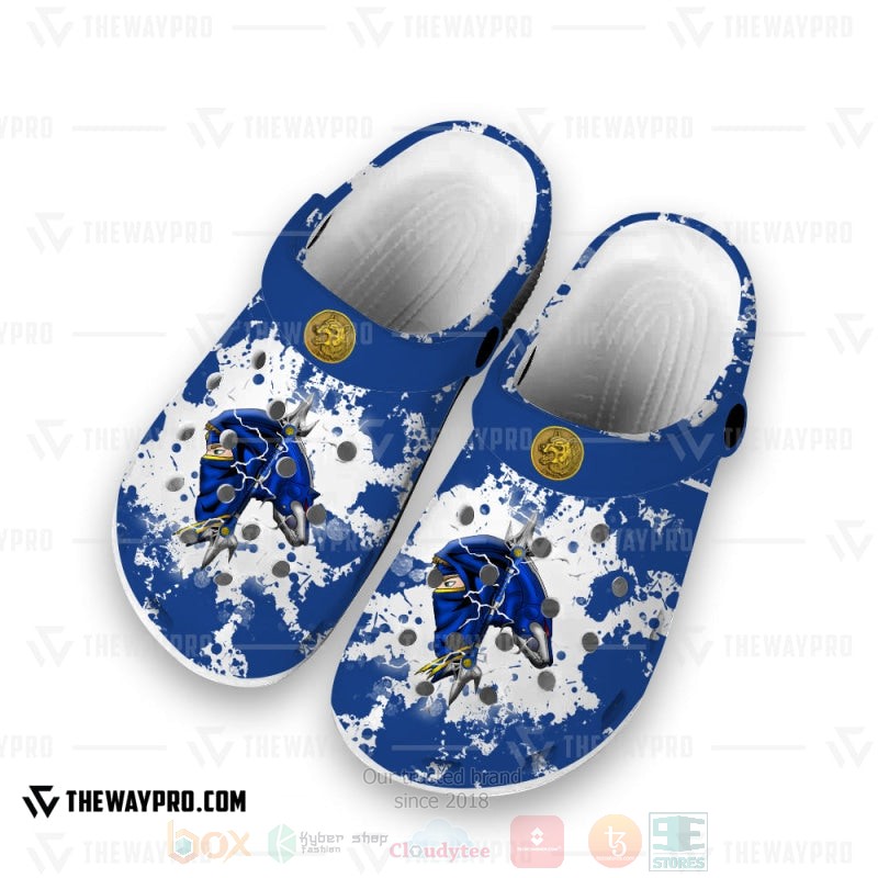 TOP Mighty Morphin Ninjetti Blue Wolf Ranger Crocs Shoes 5