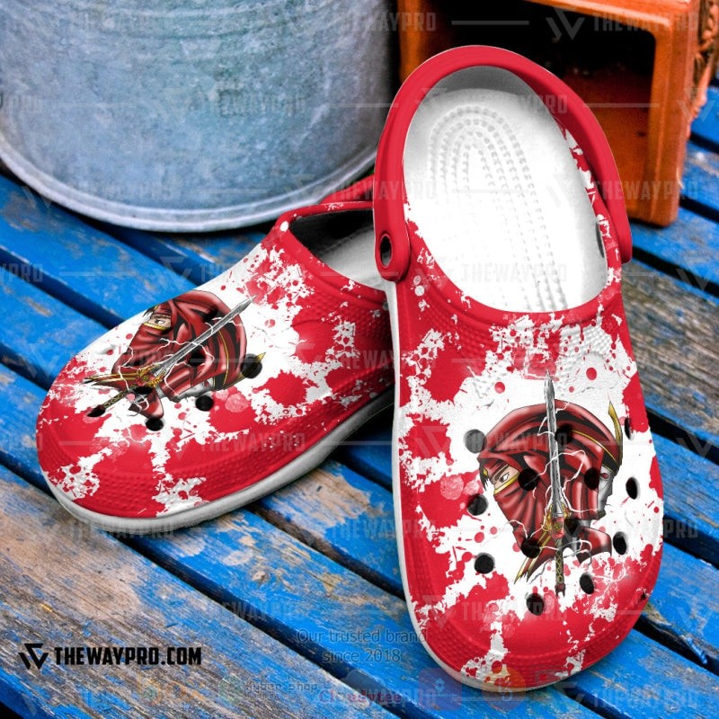 TOP Mighty Morphin Ninjetti Red Ape Ranger Crocs Shoes 10