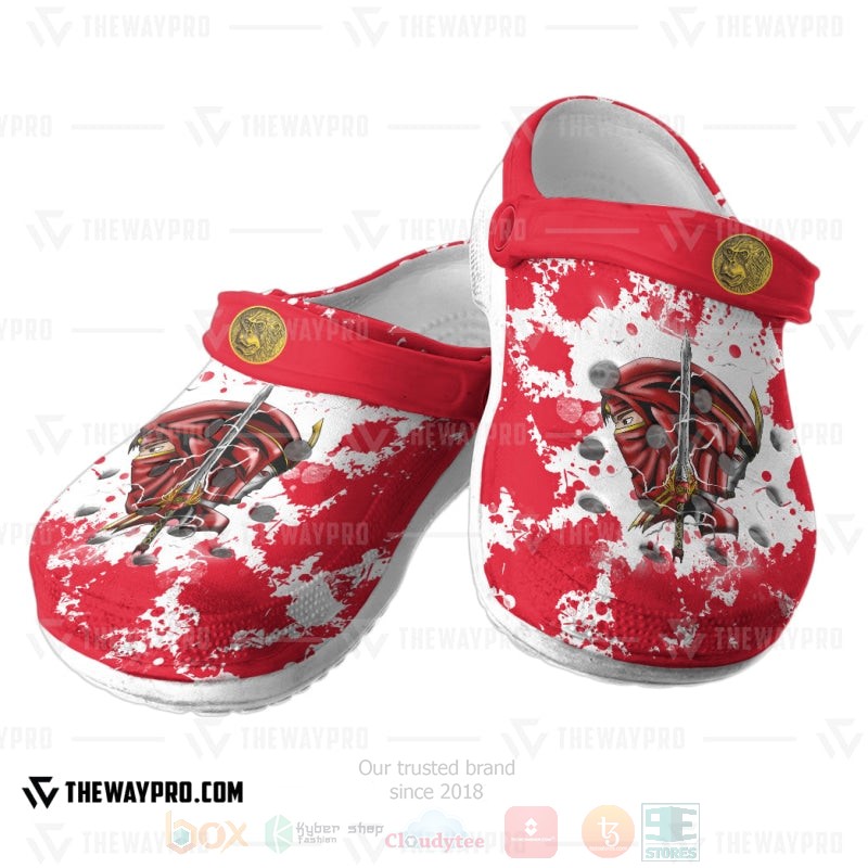TOP Mighty Morphin Ninjetti Red Ape Ranger Crocs Shoes 13