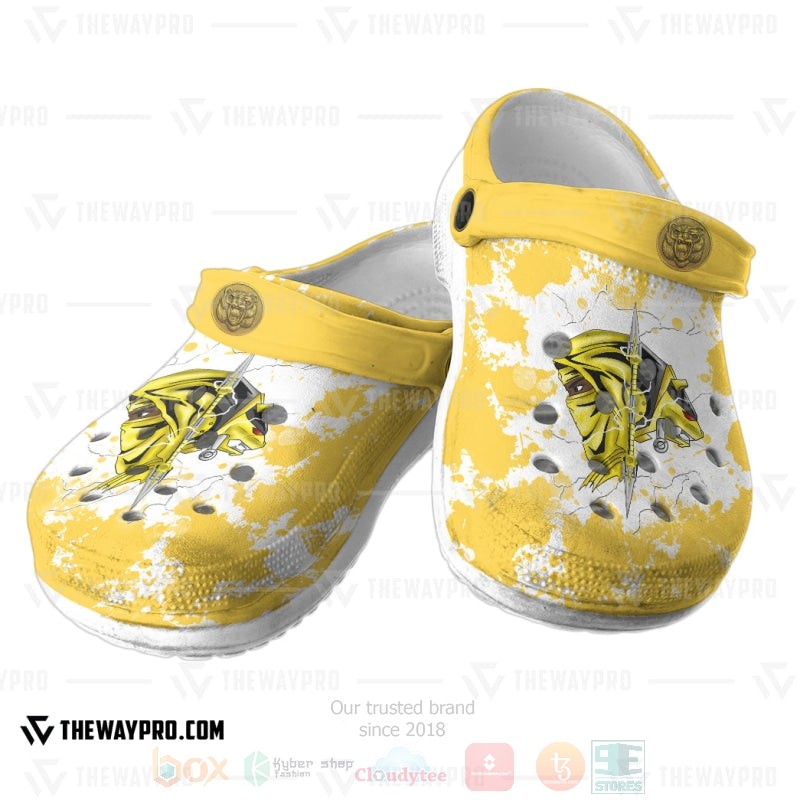 TOP Mighty Morphin Ninjetti Yellow Bear Ranger Crocs Shoes 3
