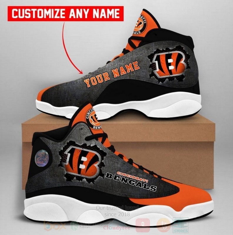TOP NFL Cincinnati Bengals Custom Name Jordan 13 Retro