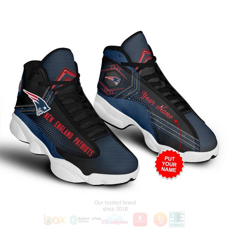 TOP New England Patriots NFL Custom Name Jordan 13 Retro