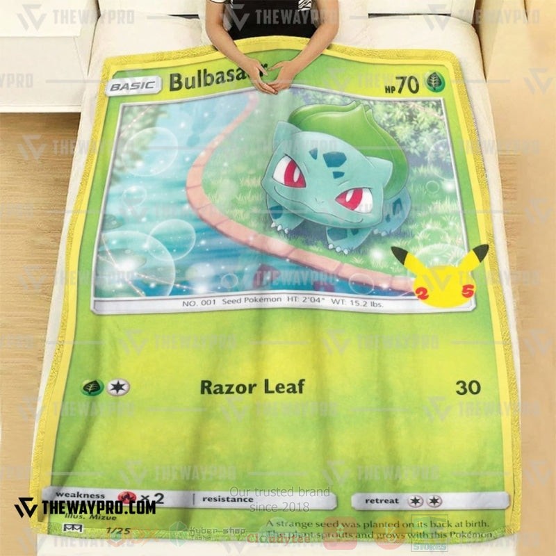TOP Pokemon Anime Bulbasaur McDonald’s Collection 2021 Soft Blanket 12