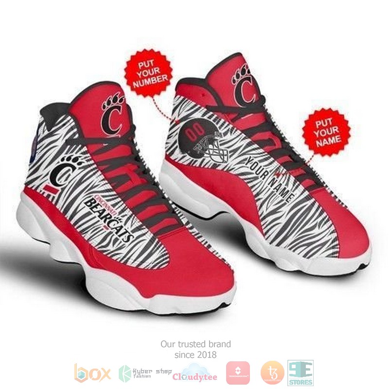 HOT Personalized Cincinnati Bearcats NFL camo custom Air Jordan 13 sneakers 3