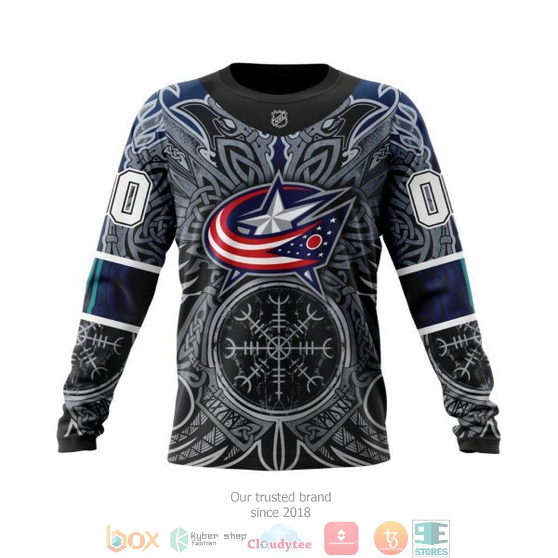 HOT Columbus Blue Jackets NHL Norse Viking Symbols custom Personalized 3D shirt, hoodie 14