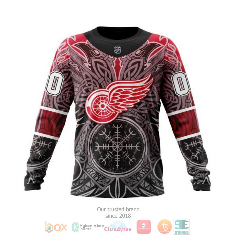 HOT Detroit Red Wings NHL Norse Viking Symbols custom Personalized 3D shirt, hoodie 6