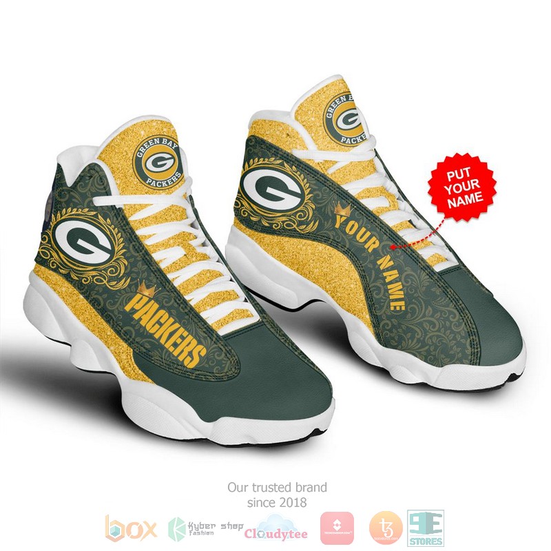HOT Personalized Green Bay Packers NFL Football custom Air Jordan 13 sneakers 3