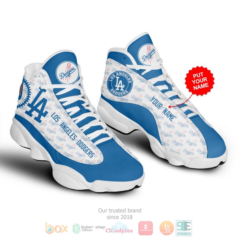 HOT Personalized Los Angeles Dodgers MLB Baseball custom Air Jordan 13 sneakers 3