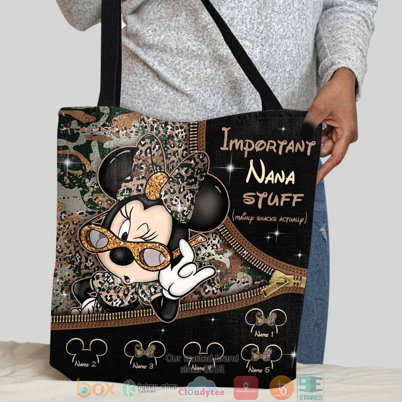 Minne Mouse Important Nana Stuff Personalized Tote bag 5