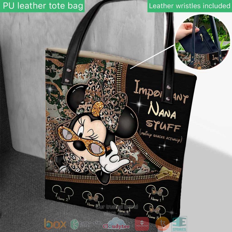 Minne Mouse Important Nana Stuff Personalized Tote bag 3