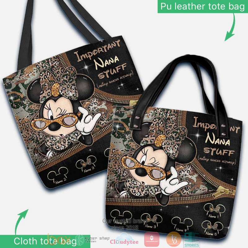 Minne Mouse Important Nana Stuff Personalized Tote bag 6