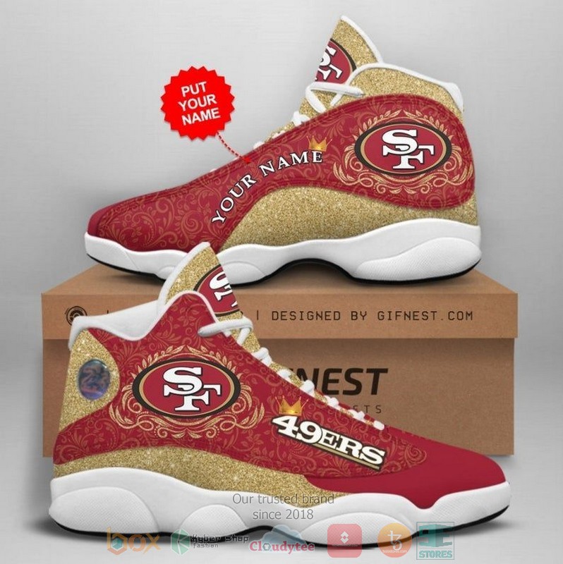 HOT Personalized San Francisco 49ers NFL Football Team custom Air Jordan 13 sneakers 2