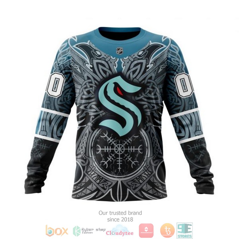 HOT Seattle Kraken NHL Norse Viking Symbols custom Personalized 3D shirt, hoodie 6