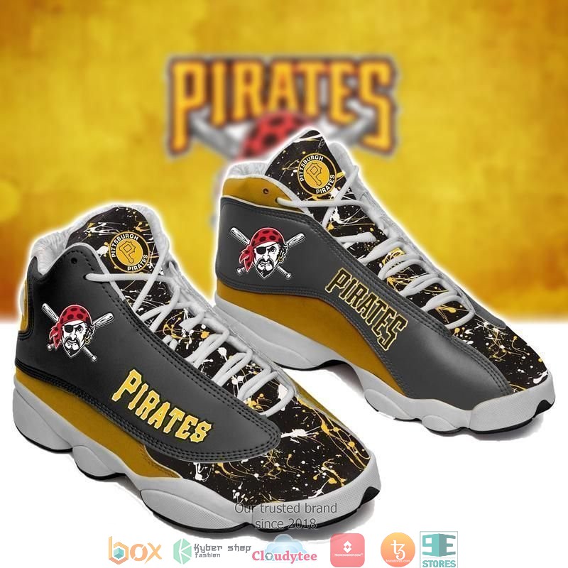 BEST Pittsburgh Pirates MLB football teams big logo 32 Air Jordan 13 Sneaker 2
