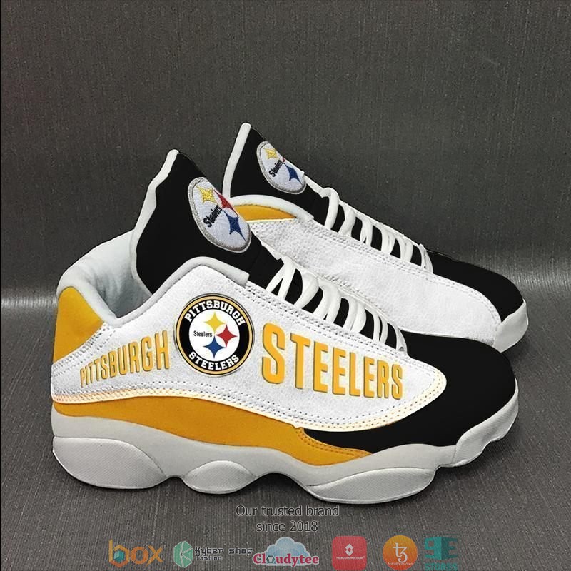 BEST Pittsburgh Steelers Team NFL Football big logo Air Jordan 13 Sneaker 2