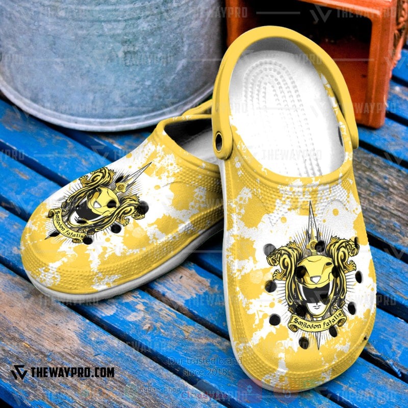 TOP Power Rangers Mighty Morphin Yellow Rangers Crocs Shoes 6