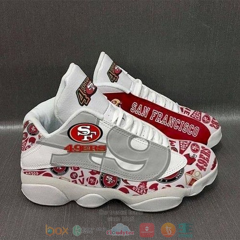 HOT San Francisco 49ers NFL team logo Air Jordan 13 sneakers 2