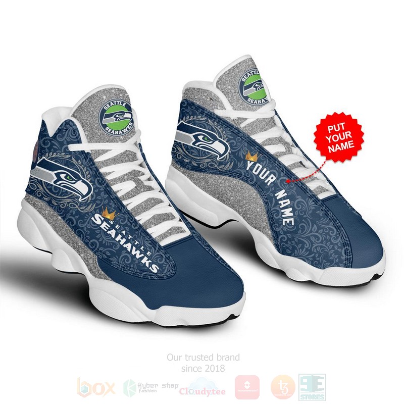 TOP Seattle Seahawks Football Team NFL Custom Name Jordan 13 Retro
