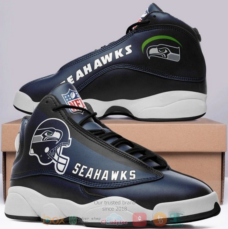 HOT Seattle Seahawks NFL football helmet Football Team Air Jordan 13 sneakers 3
