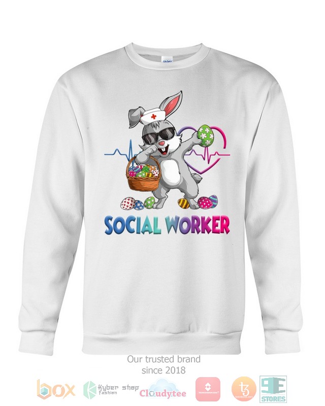 HOT Social Worker Bunny Dabbing hoodie, shirt 17
