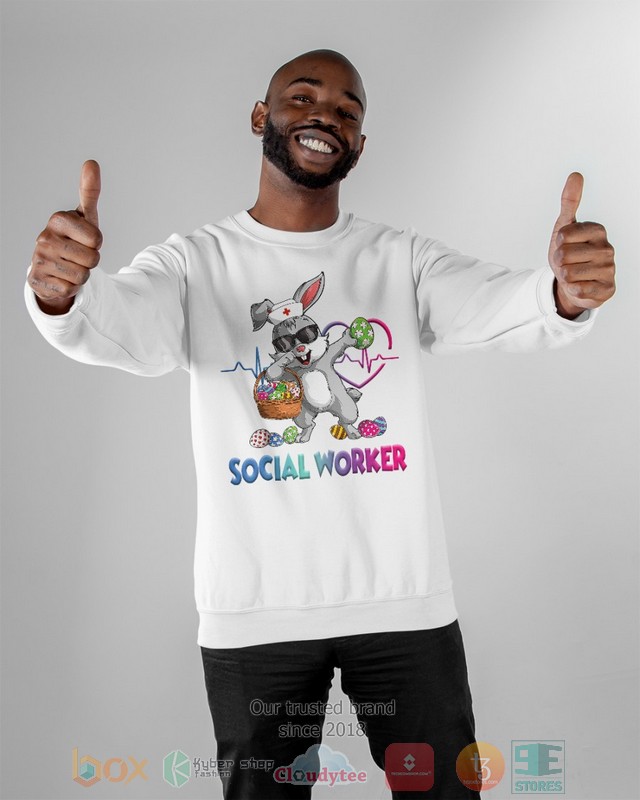HOT Social Worker Bunny Dabbing hoodie, shirt 46