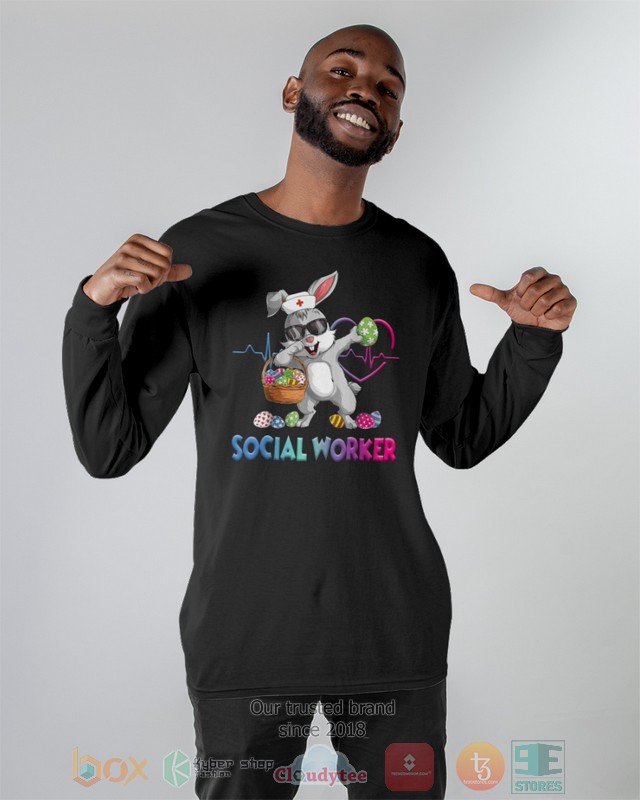 HOT Social Worker Bunny Dabbing hoodie, shirt 28