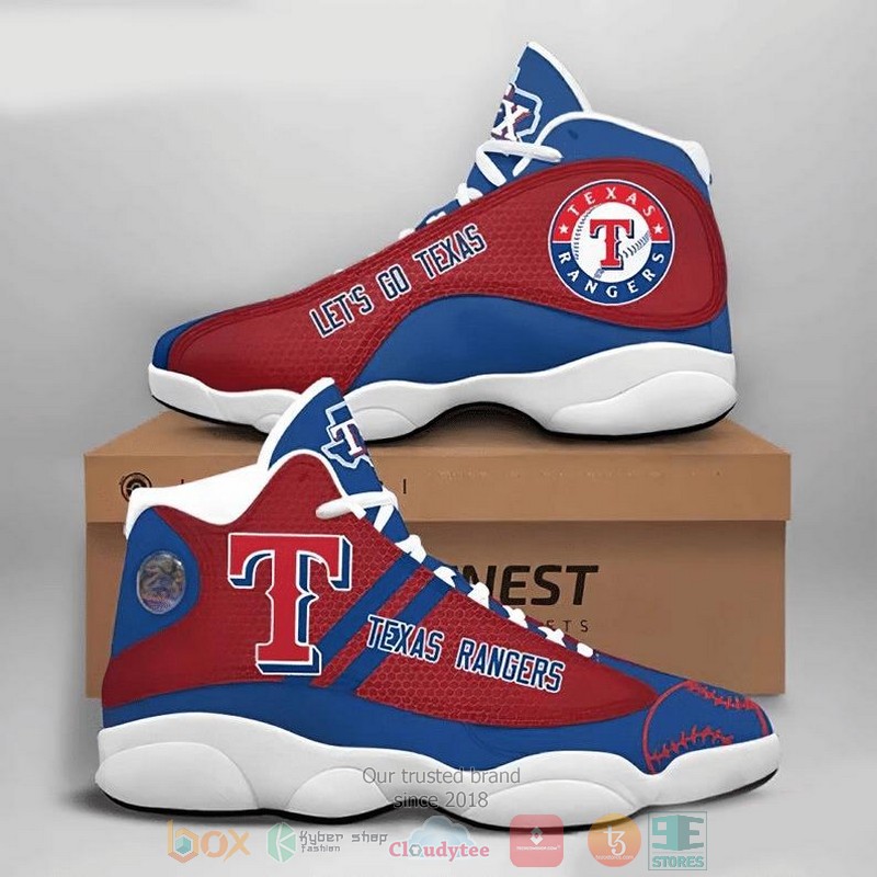 HOT Texas Rangers Football MLB logo Air Jordan 13 sneakers 2