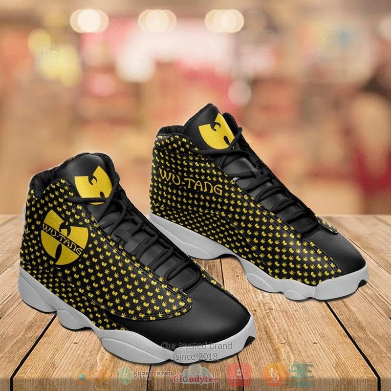 HOT Wu-tang Clan black yellow Air Jordan 13 sneakers 2