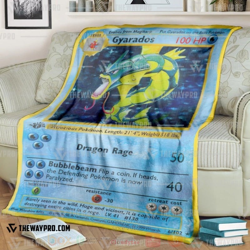 TOP Pokemon Anime Gyarados Soft Blanket 3