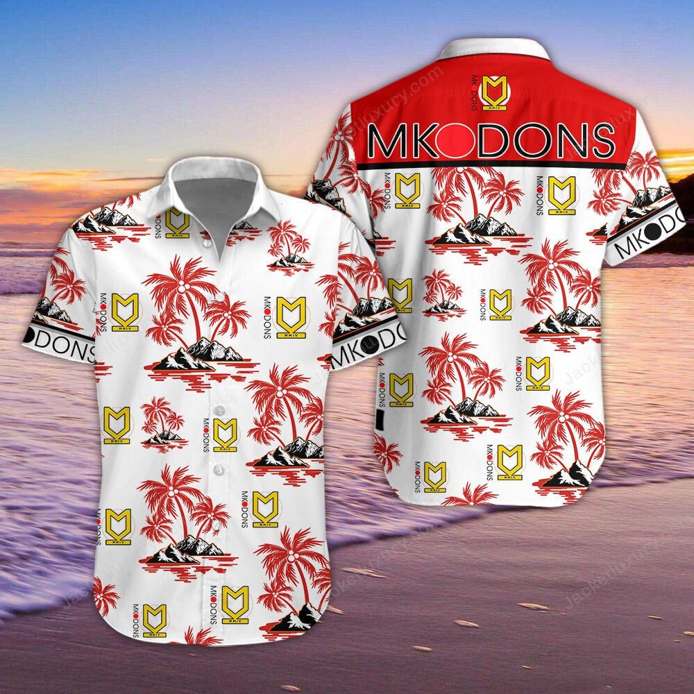 Milton Keynes Dons 3D Hawaiian Shirt, Shorts 4