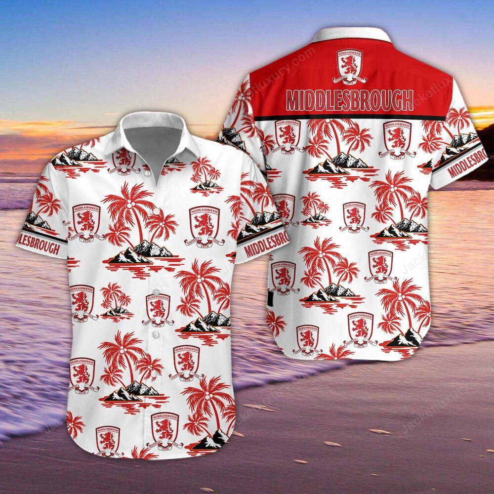 Middlesbrough F.C 3D Hawaiian Shirt, Shorts 4