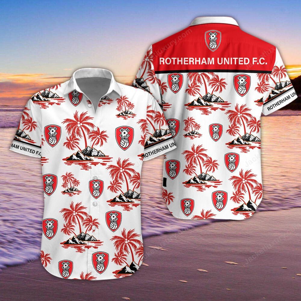 Rotherham United 3D Hawaiian Shirt, Shorts 4